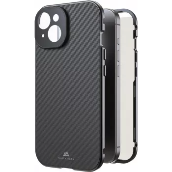 Black Rock Cover 360° lasi Apple iPhone 15, aito hiilikuitu 00221252