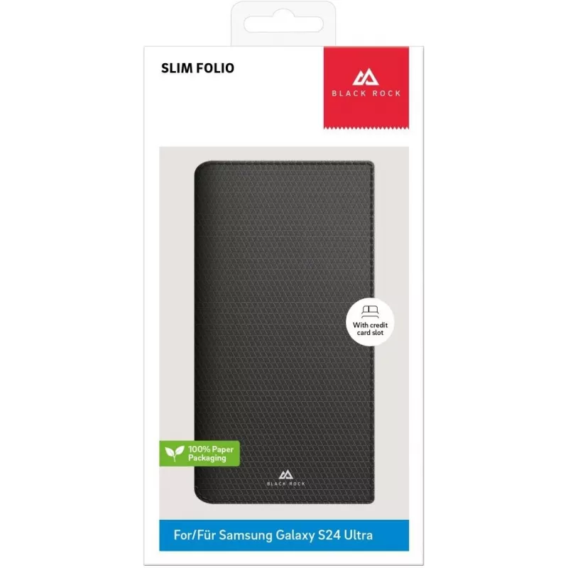 Black Rock Slim Folio -kotelo Samsung Galaxy S23 Ultra 6,8 tuuman näyttö musta 00226128