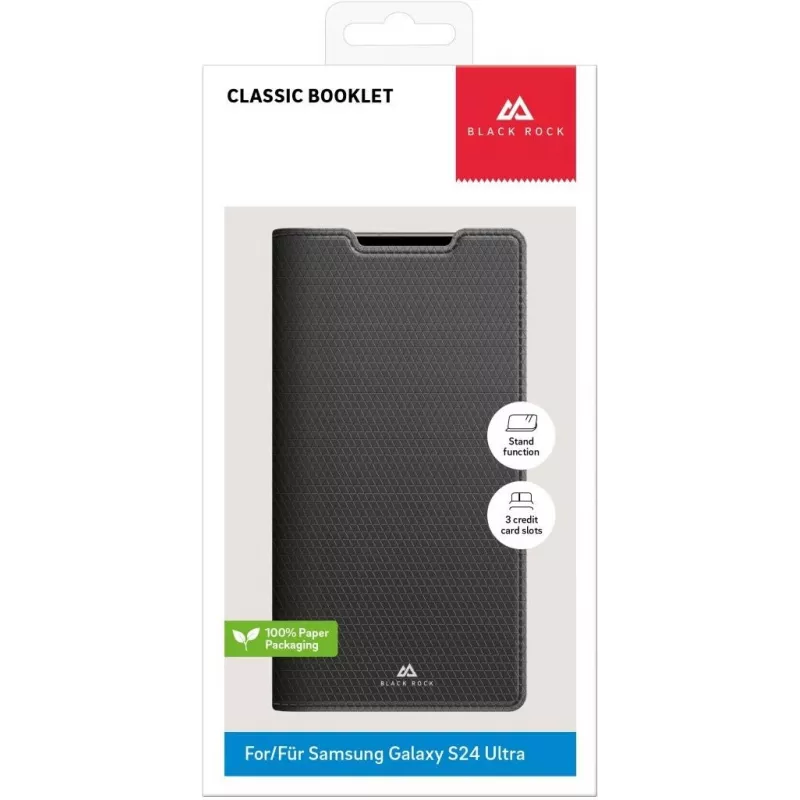 Black Rock The Classic Folio -kotelo Samsung Galaxy S23 Ultra, musta 00226129