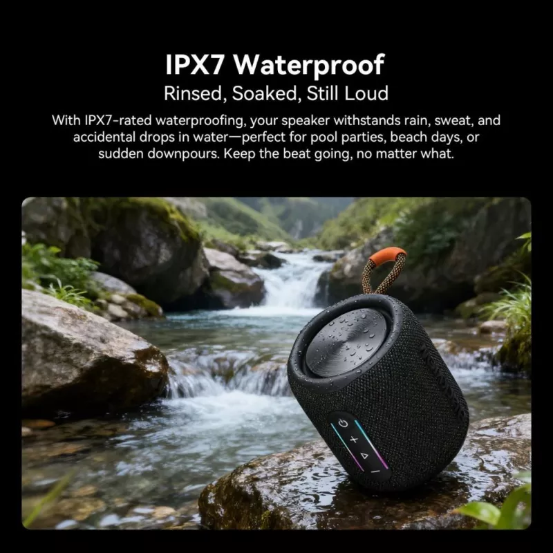 Blackview AuraBass 2 kannettava Bluetooth-kaiutin, 15W, IPX5, 7h akku, musta