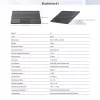 Blackview K1 Bluetooth-näppäimistö langaton ultralaiha 10 inch – 280mAh akku, Bluetooth 3.0, yhteensopiva Windows / Android / iOS kanssa, musta harmaa