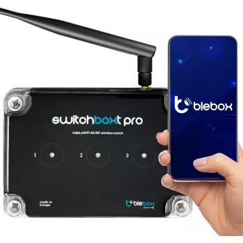 BLEBOX switchBoxT PRO älykäs Wi-Fi-kytkin lämpötila-anturilla