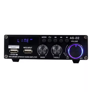 Blitzwolf AS-22 audiovahvistin, 45 W, Bluetooth 5.0, USB + kaukosäädin (musta)
