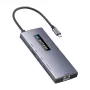 BlitzWolf BW-NEW TH8 10-in-1 USB-C-keskitin adapteri 4K HDMI:llä, 3x USB 3.0, 2x USB 2.0, Gigabit Ethernet, 100W PD, SD/TF-kortinlukija, Space Gray