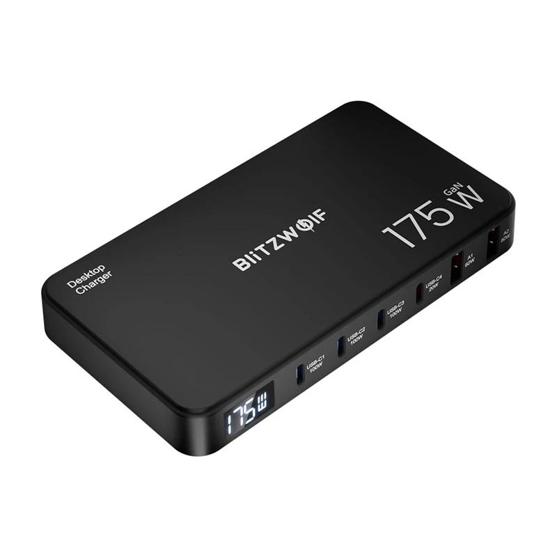 Blitzwolf BW-S30 6-in-1 latausasema 4xUSB-C + 2xUSB 175W