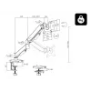 Blow HQ LCD-TV-pöytäteline 17-32" nivelellä, 76-881