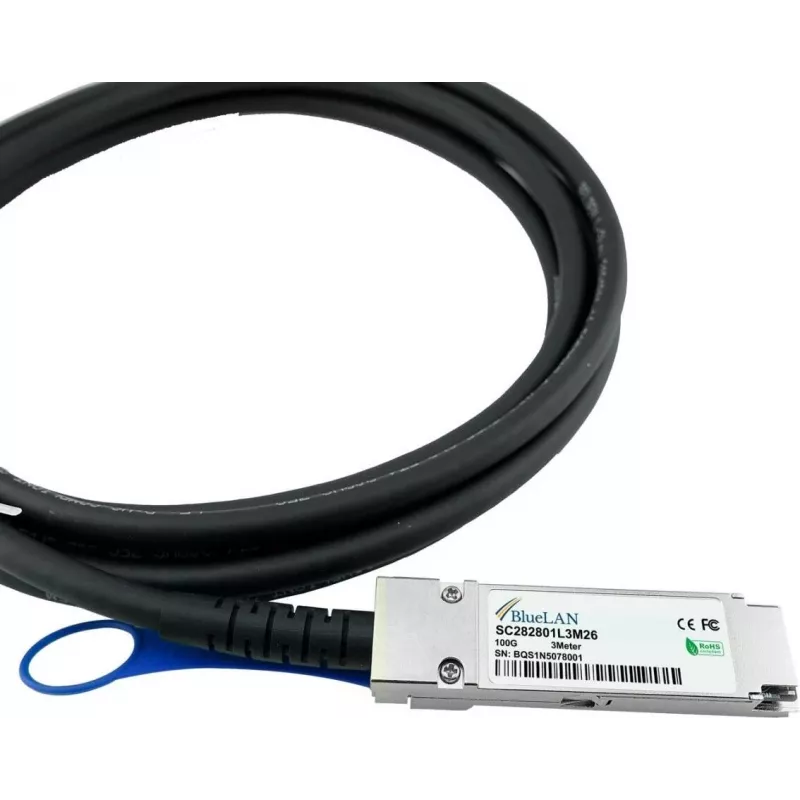 BlueOptics CBL-NTWK-0943-SQ28C10M-BL InfiniBand-kaapeli 10 m QSFP28 oranssi