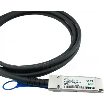 BlueOptics Dell EMC yhteensopiva DAC-QSFP28-4SFP28-25G-BL passiivinen 100GBASE-CR4 QSFP28 - 4x25GBASE-CR SFP28 Direct Attach breakout -kaapeli, 5 m, AWG26