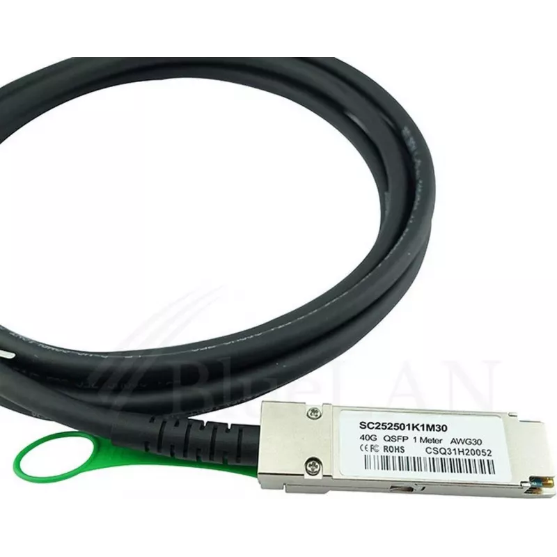 BlueOptics MikroTik Q+DA0003 -yhteensopiva BlueLAN QSFP Direct Attach -kaapeli, 40GBASE-CR4, 30AWG, 3m