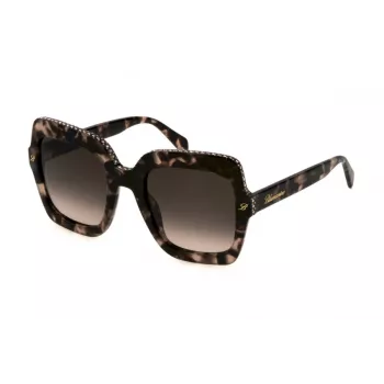 BLUMARINE naisten aurinkolasit SBM836S5301GQ - Oversized Square Butterfly -kehys, harmaa liukuväri linssi, UV400-suoja