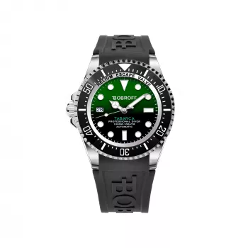 Bobroff BF0002i-BFSTN miesten analoginen kvartsikello 42mm musta ruostumaton teräs