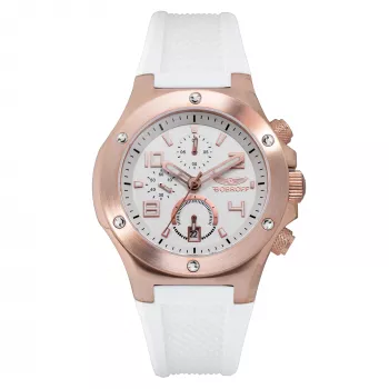 BOBROFF BF1002M25 unisex kvartsi analogikello 43 mm ruostumaton teräs musta kellotaulu nahkaranneke