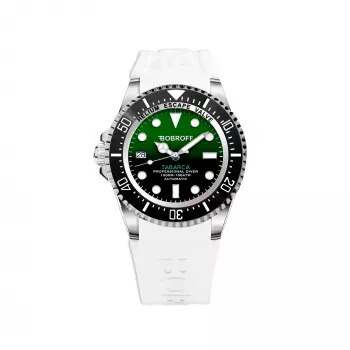BOBROFF MAN BF0002i-BFSTB 44 mm analoginen kvartsikello musta nahka
