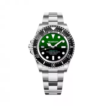BOBROFF MAN BF0002i kvartsi-analogirannekello 42 mm musta kellotaulu nahkaranneke