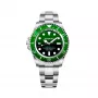 BOBROFF MAN BF0002ibv analoginen kvartsikello 42mm musta kellotaulu nahkaranneke