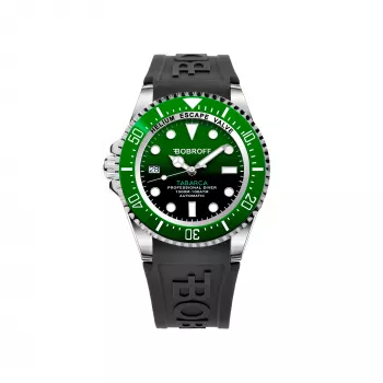 BOBROFF MAN BF0002ibvBFS analoginen kvartsikello 42mm musta kellotaulu nahkaranneke