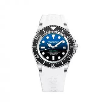BOBROFF MAN BF0003-BFSTB analoginen kvartsikello 42mm ruostumaton teräs musta nahka