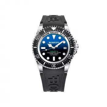 BOBROFF MAN BF0003-BFSTN analoginen kvartsikello 42mm sininen kellotaulu ruskea nahkaranneke