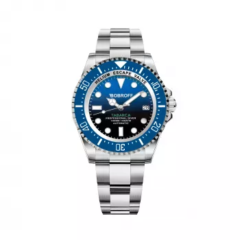 BOBROFF MAN BF0003ba 42 mm kvartsi analogikello musta kellotaulu nahkaranneke