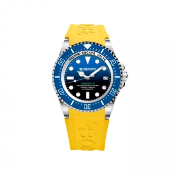 BOBROFF MAN BF0003baBFSTA analoginen kvartsikello 44 mm musta kellotaulu nahkaranneke