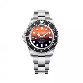 BOBROFF MAN BF0004i 42mm analoginen kvartsikello musta kellotaulu nahkaranneke