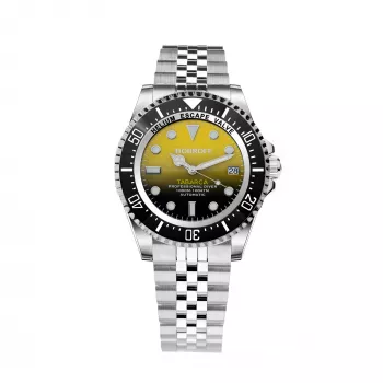 BOBROFF MAN BF0008-BFSTJ 44mm kvartsi analoginen kello teräs mesh musta kellotaulu