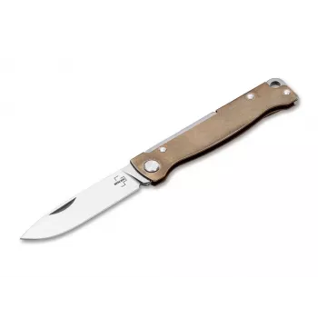 Boker Plus Atlas Brass taittoveitsi D2 terä Frame Lock EDC