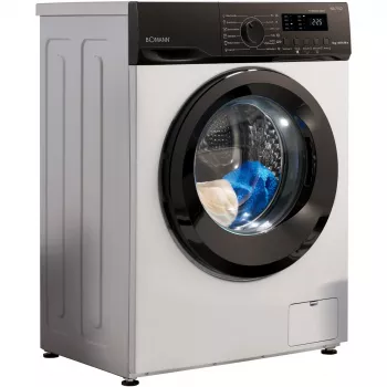 BOMANN WA 7162 -edestä täytettävä pyykinpesukone, 7 kg, 1400 kierr./min, valkoinen/musta