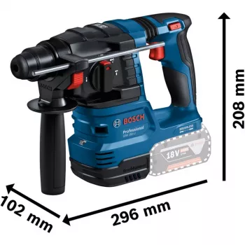 Bosch 18V Professional Setti Poravasara GBH 18V-22 + Porakone GSR 18V-45 - (sininen/musta, 2x Li-Ion akku 4.0Ah, vasarapora ja kärkisarja, työkalulaukku) (0615V0003D)