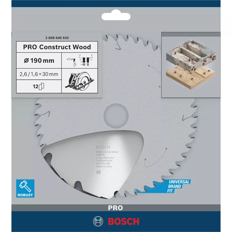 Bosch 2608640633 Expert for Wood -pyörösahanterä 305 mm 60 hammasta