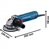 Bosch kulmahiomakone GWS 12-125 Professional + timanttilaikka sininen 1 200 W (06013A6102)