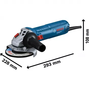 Bosch kulmahiomakone GWS 12-125 Professional + timanttilaikka sininen 1 200 W (06013A6102)