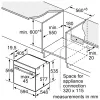 Bosch HBG7341B1 Series 8 kalusteisiin asennettava sähköuuni, 71L, pyrolyysipuhdistus, musta, 60 cm