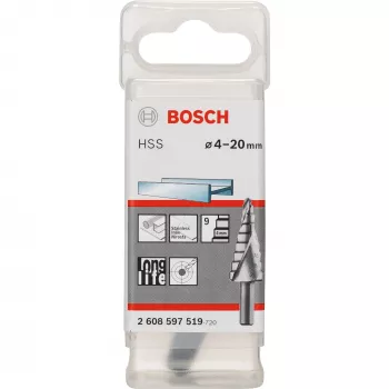 Bosch HSS porraspora 4-20 mm, 3-pintainen varsi, 70,5 mm pituus 2608597519