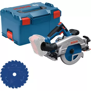 BOSCH Power Tools -sarja: akkukäsisirkkeli GKS 18V 57 GX terällä L-BOXX-laatikossa