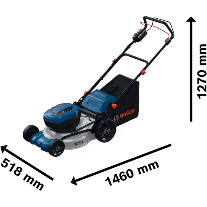 BOSCH POWERTOOLS akkuruohonleikkuri GRA 18V2-46SP Professional, 36V (2x18V), sininen, 2x 5,5 Ah litiumioniakku, laturi