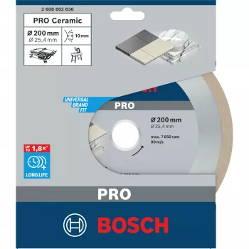BOSCH POWERTOOLS PRO keraaminen timanttilaikka, Ø 200 mm (reikä 25,4 mm)