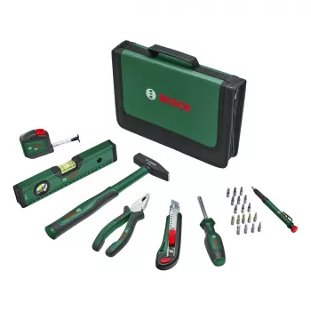 BOSCH Powertools yleinen käsityökalusarja, 25-osainen (vihreä, työkalulaukulla)