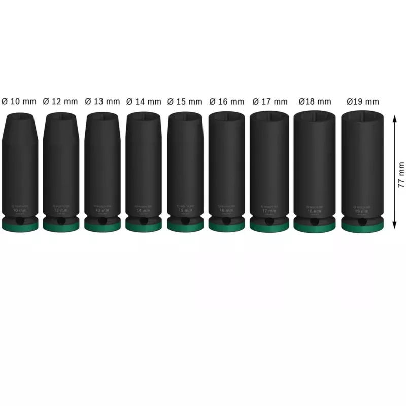 Bosch PRO -iskuhylsysarja 9 kpl 2608003040
