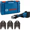 Bosch Professional GPT 18V-32 akkupuristustyökalu, Solo-versio, Kit TH, 18V, sininen, ilman akkua ja laturia, 3 vakio-TH-puristusleukaa, L-BOXX-laatikossa