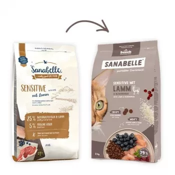 BOSCH Sanabelle Sensitive with Lamb - kuivaruoka kissoille - 2kg