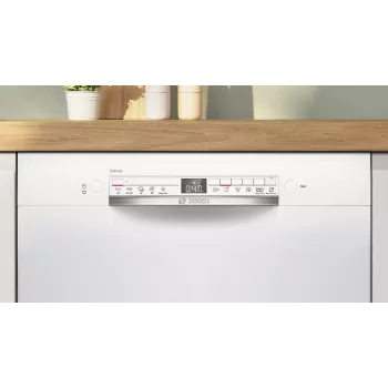 Bosch SMU2HTW08E kalusteisiin asennettava astianpesukone, 60 cm, 13 astiastoa, 5 ohjelmaa, energiatehokkuusluokka C, AquaStop, valkoinen