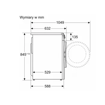 BOSCH WGG254ZGPL 9 kg edestä täytettävä pesukone i-DOS-toiminnolla ja Home Connect -yhteydellä