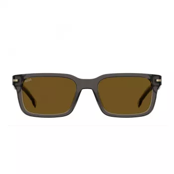 BOSS BOSS1628SKB7 miesten suorakaiteen muotoiset aurinkolasit Dark Havana harmaa
