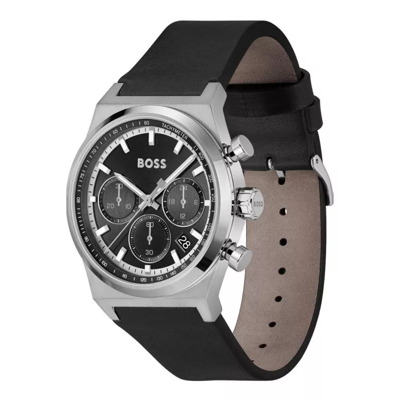 BOSS Hero miesten kvartsikronografikello 1514218 41 mm ruostumaton teräs sininen kellotaulu