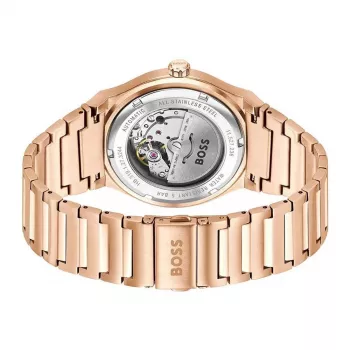 BOSS MAN 1514185 kvartsianalogikello 41mm musta kellotaulu nahkaranneke