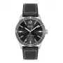 BOSS miesten Grand Prix kronografikello 1513898 44 mm musta kellotaulu nahkaranneke