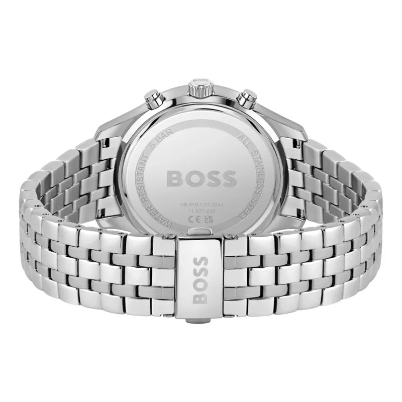 BOSS miesten Skymaster kronografi kello 1513975 42mm ruostumaton teräs sininen kellotaulu