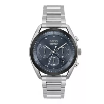 BOSS miesten Skymaster kronografikello 1514093 44mm ruostumaton teräs sininen kellotaulu