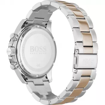 BOSS miesten kello 1513757 43mm ruostumaton teräs sininen kellotaulu ruskea nahka kronografi